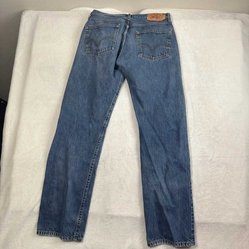 VTG‎ Levi's 501 Button Fly Blue Denim Jeans Men's Waist 34